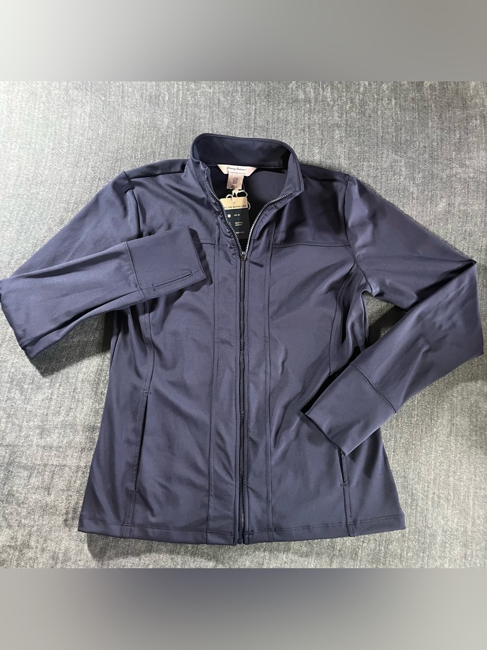 Tommy Bahama Everyday Active Womens S Navy Blue Full Zip Performance Jacket NWT